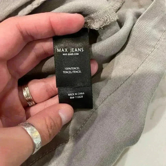 Max Jeans Drape Front Tencel Jacket LightGray Womens Medium MidLength Soft Light - Picture 5 of 6